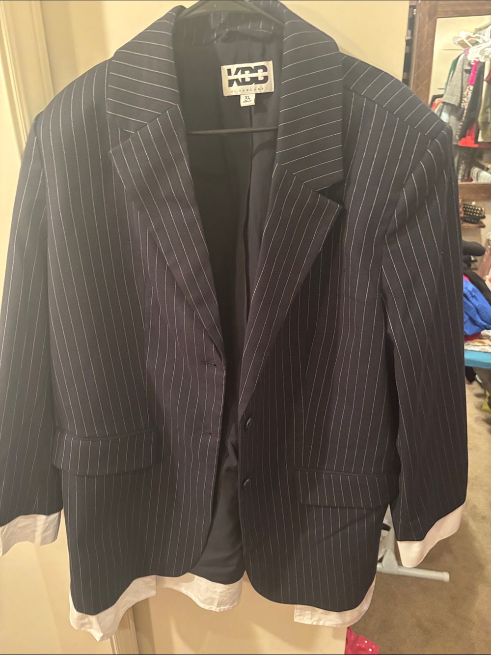 Navy Pinstripe Blazer women size 3xl / 22